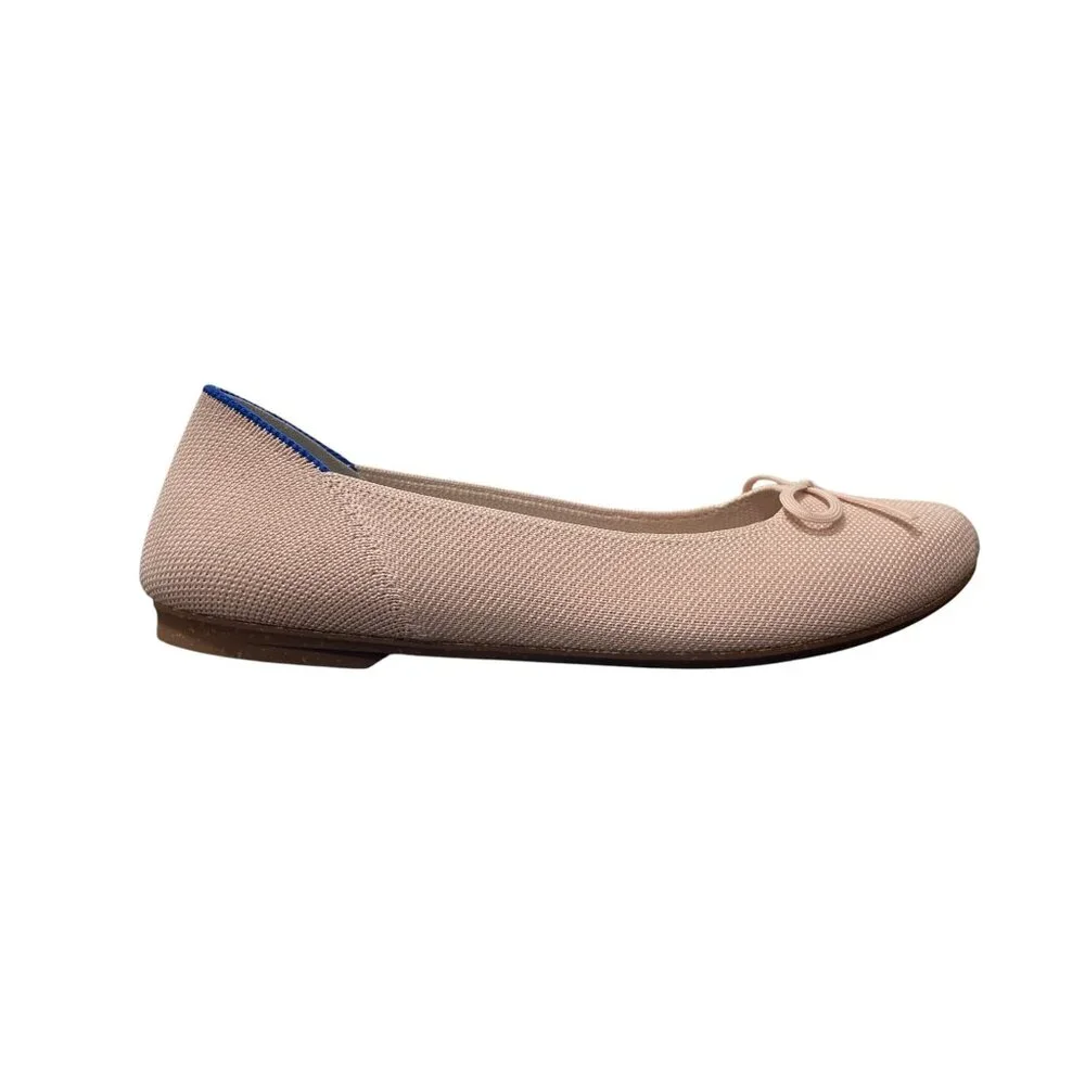 Rothys The Ballet Flat Round Toe Bow Womens Size 8 Light Pink - Picture 9 of 10